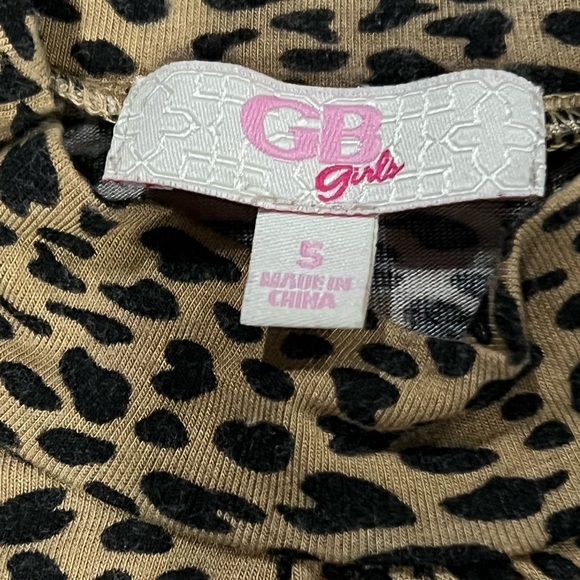 BG Girls leopard mock turtleneck. Great layering piece. Super soft. Sz5 - Picture 3 of 3